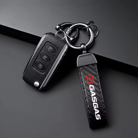 Premium Carbon Fiber Motorcycle Keychain Holder & Key Ring for GasGas Motorcycles