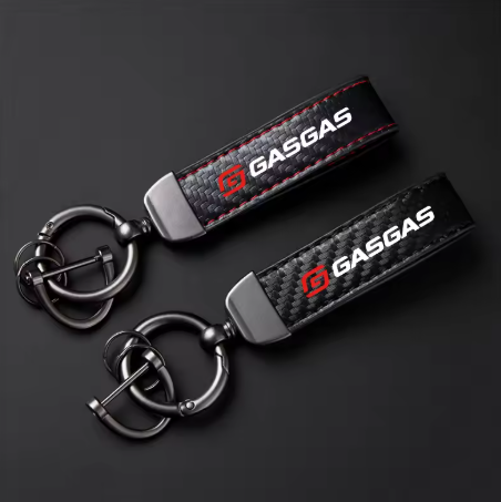 Premium Carbon Fiber Motorcycle Keychain Holder & Key Ring for GasGas Motorcycles